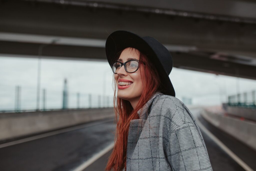 Adult braces patient laughing at Elevation Orthodontics in Nashville, TN